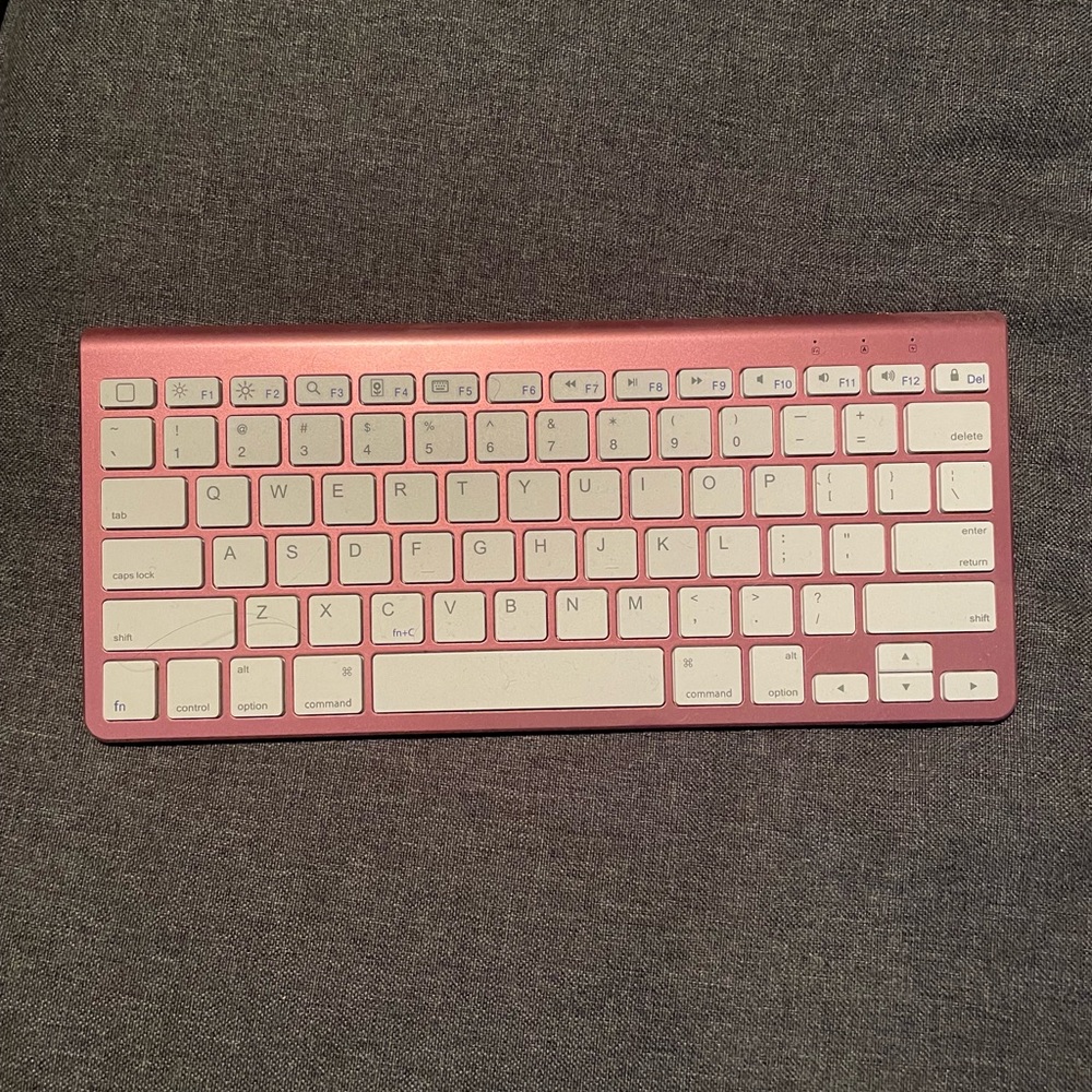 Pink Bluetooth iPad keyboard